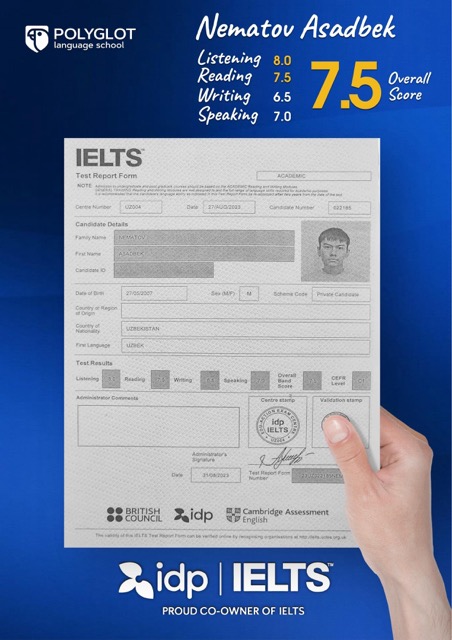 Student IELTS result
