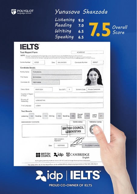 Student IELTS result