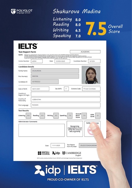 Student IELTS result