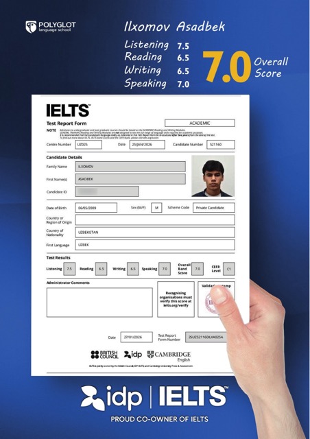 Student IELTS result